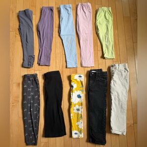 Bundle of girls size 3T and 4T leggings, Jeans, Pants - Easter, Flower, Sparkley